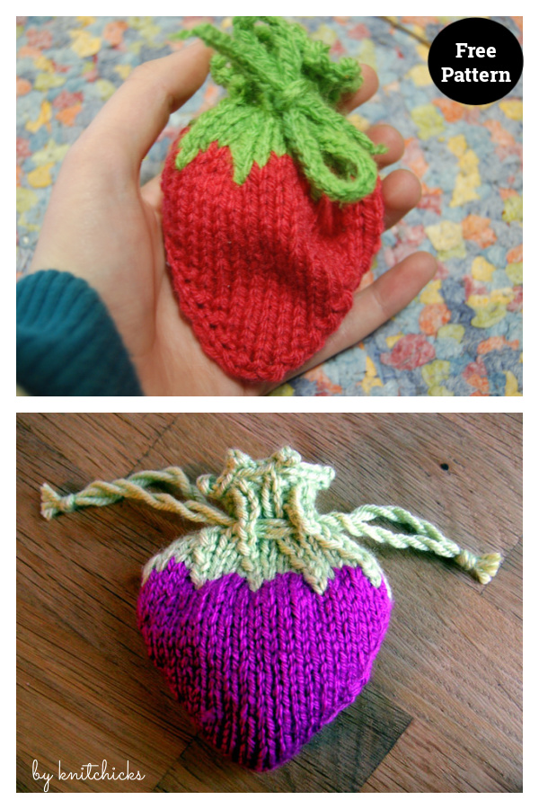 Fruit Pouch Free Knitting Pattern