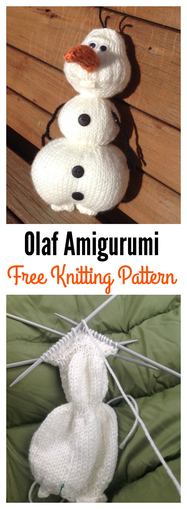 Olaf from Frozen Amigurumi Free Knitting Pattern