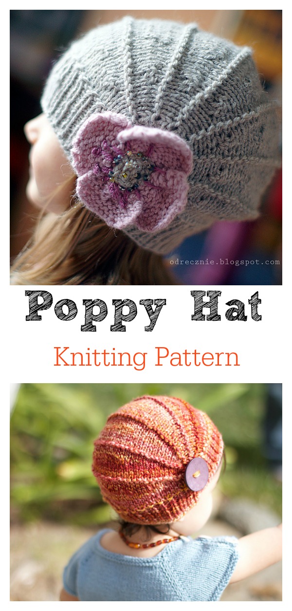 Cute Poppy Hat Knitting Pattern