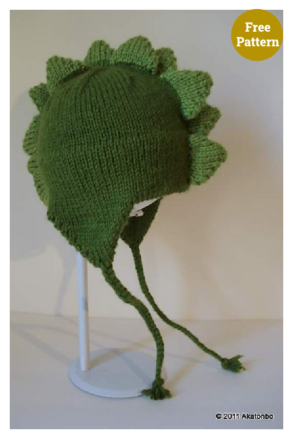 Dino Cap Free Knitting Pattern