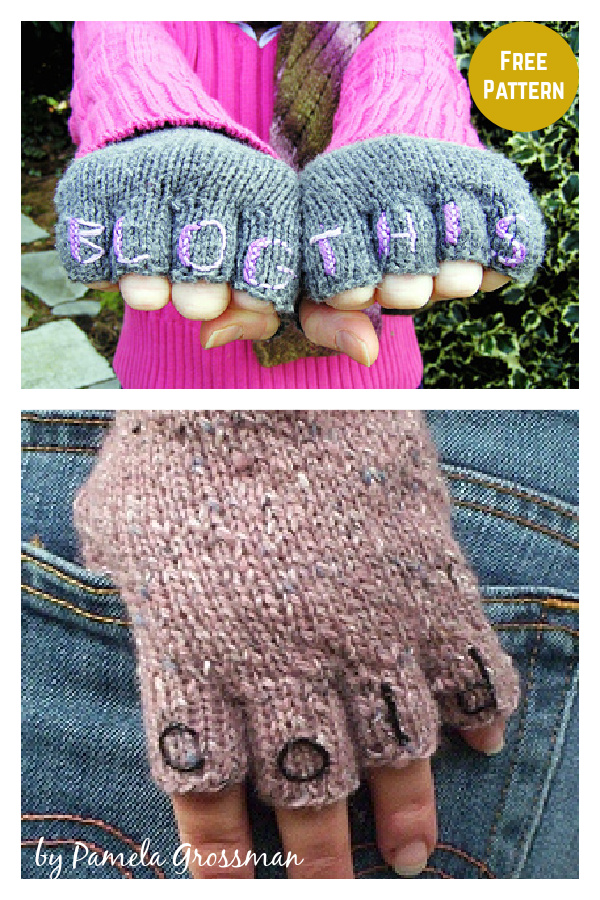 Knucks Tipless Gloves Free Knitting Pattern 