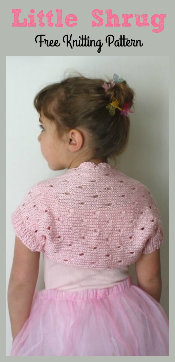Little Ballerina Lace Shrug Free Knitting Pattern