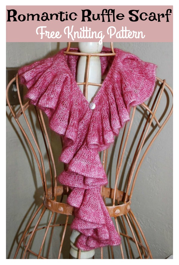 Romantic Ruffle Scarf Free Knitting Pattern