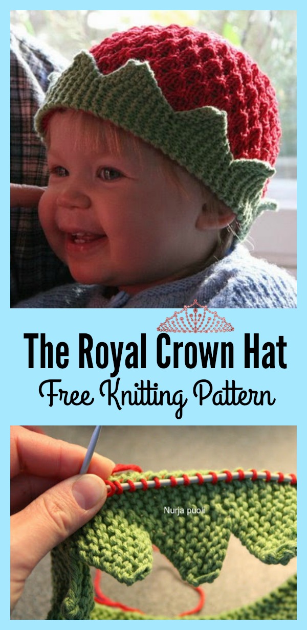 The Royal Crown Hat Free Knitting Pattern 