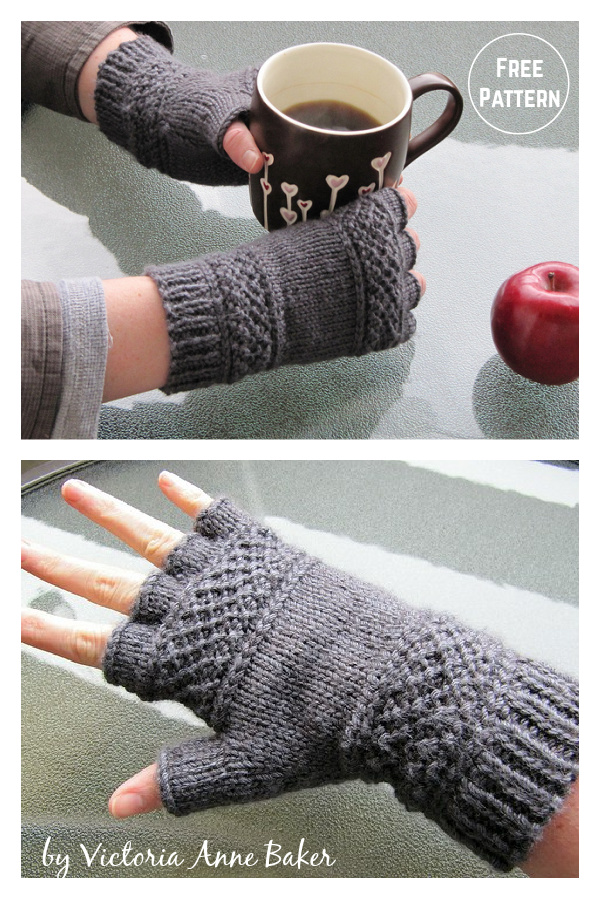 Tipless Gloves Free Knitting Pattern 