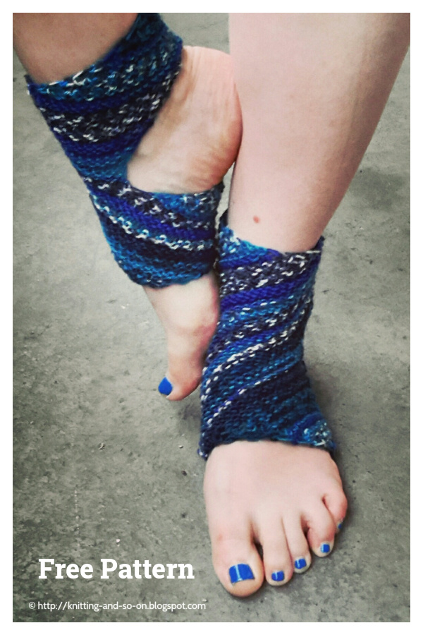 Trikonasana Yoga Socks Free Knitting Pattern 