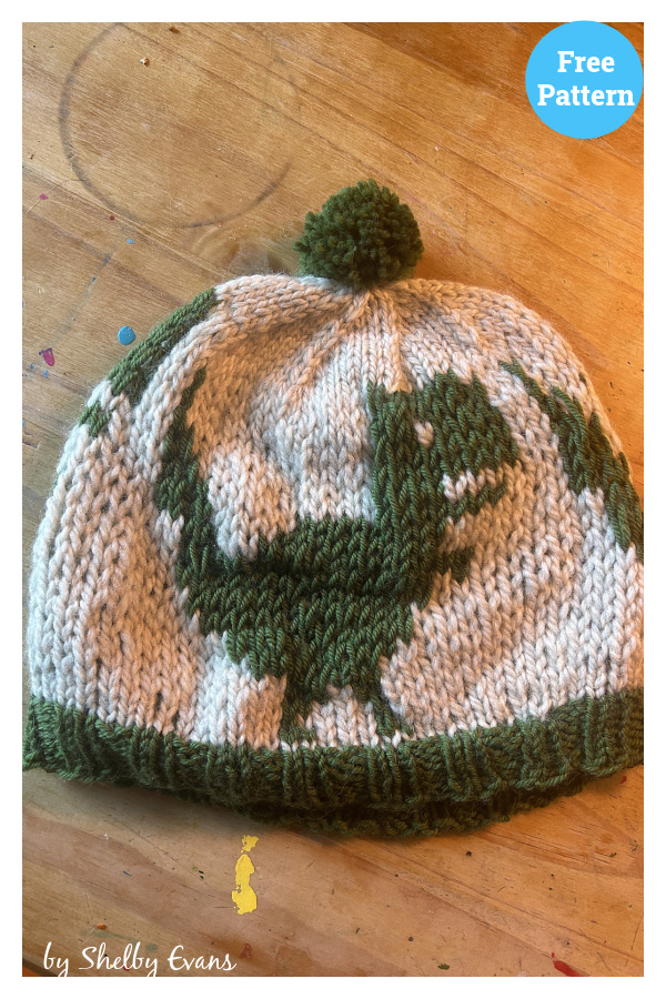 Tyrannosaurus Rex Hat Free Knitting Pattern