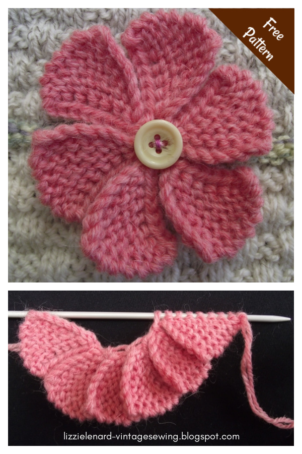 Flower Free Knitting Pattern 