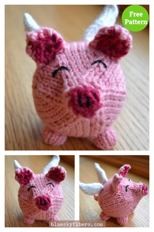 Flying Pig Free Knitting Pattern