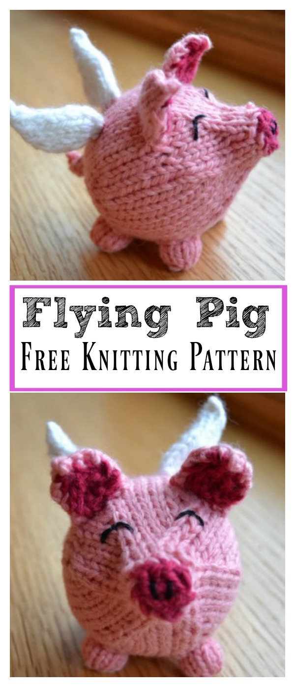 Flying Pig Free Knitting Pattern 
