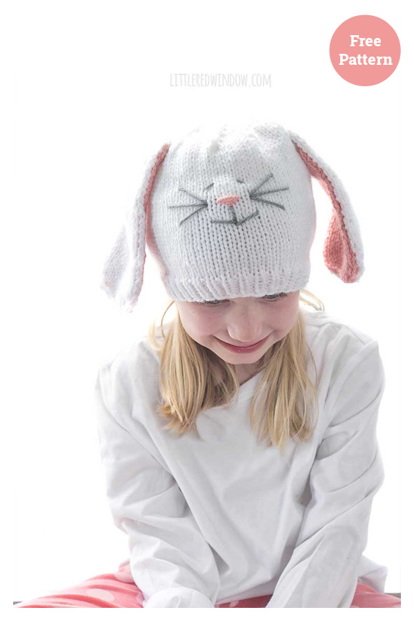 Little Floppy Bunny Hat Free Knitting Pattern