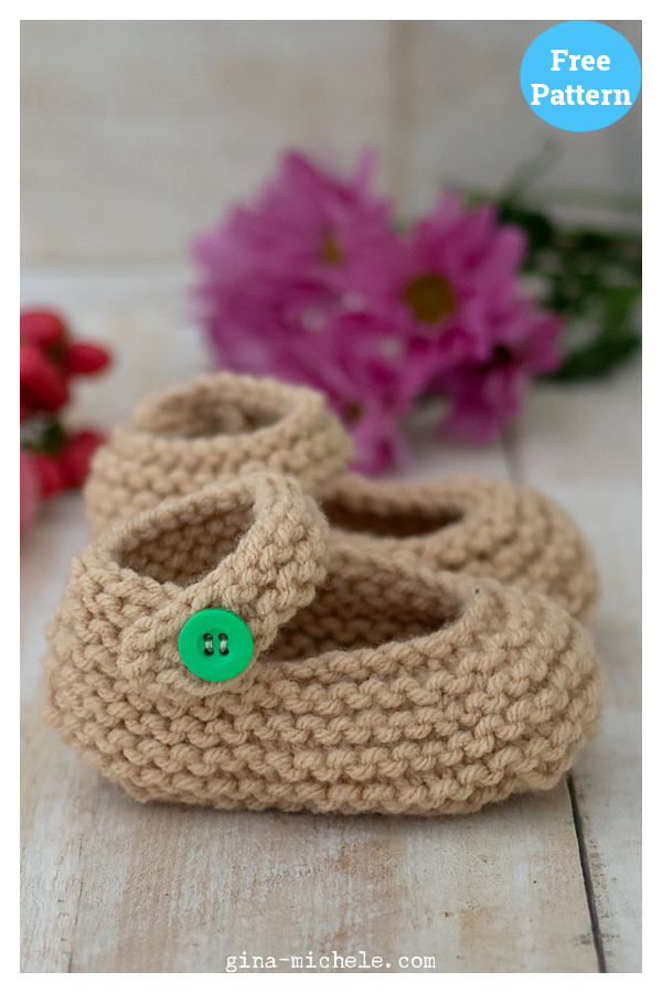 Maryjane Baby Booties Free Knitting Pattern