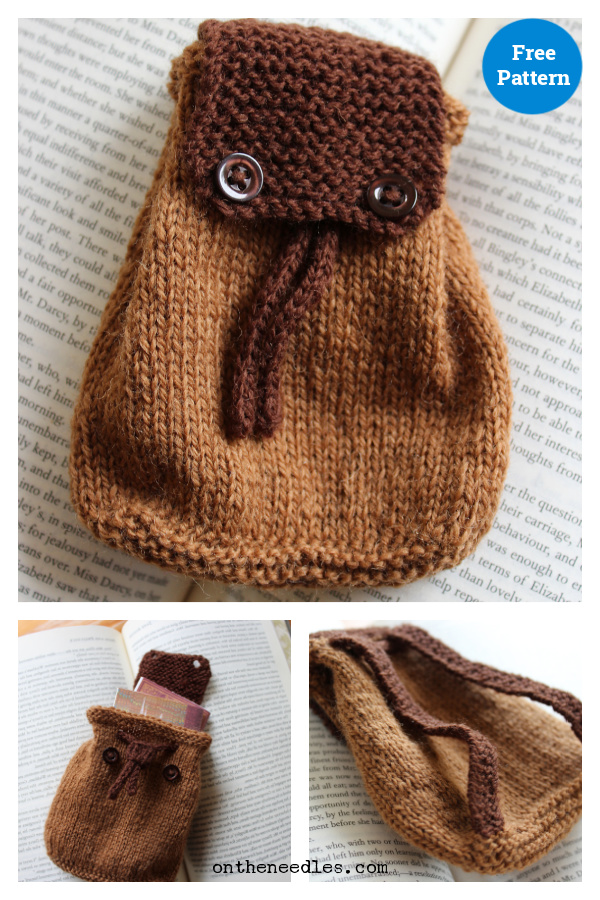 Mini Knapsack Free Knitting Pattern