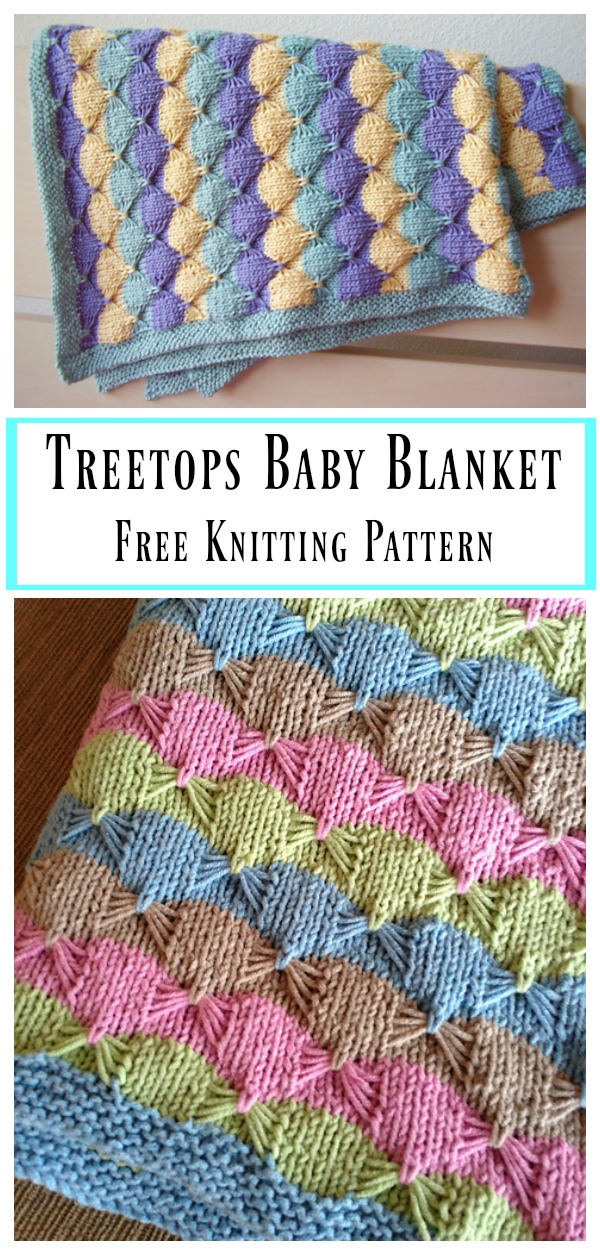 Treetops Baby Blanket Free Knitting Pattern