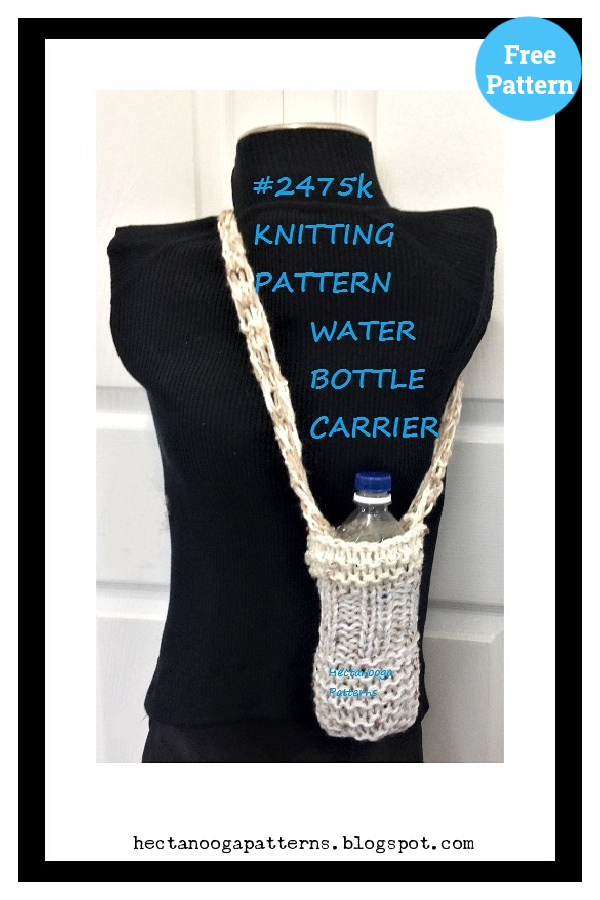 Water Bottle Holder Free Knitting Pattern 