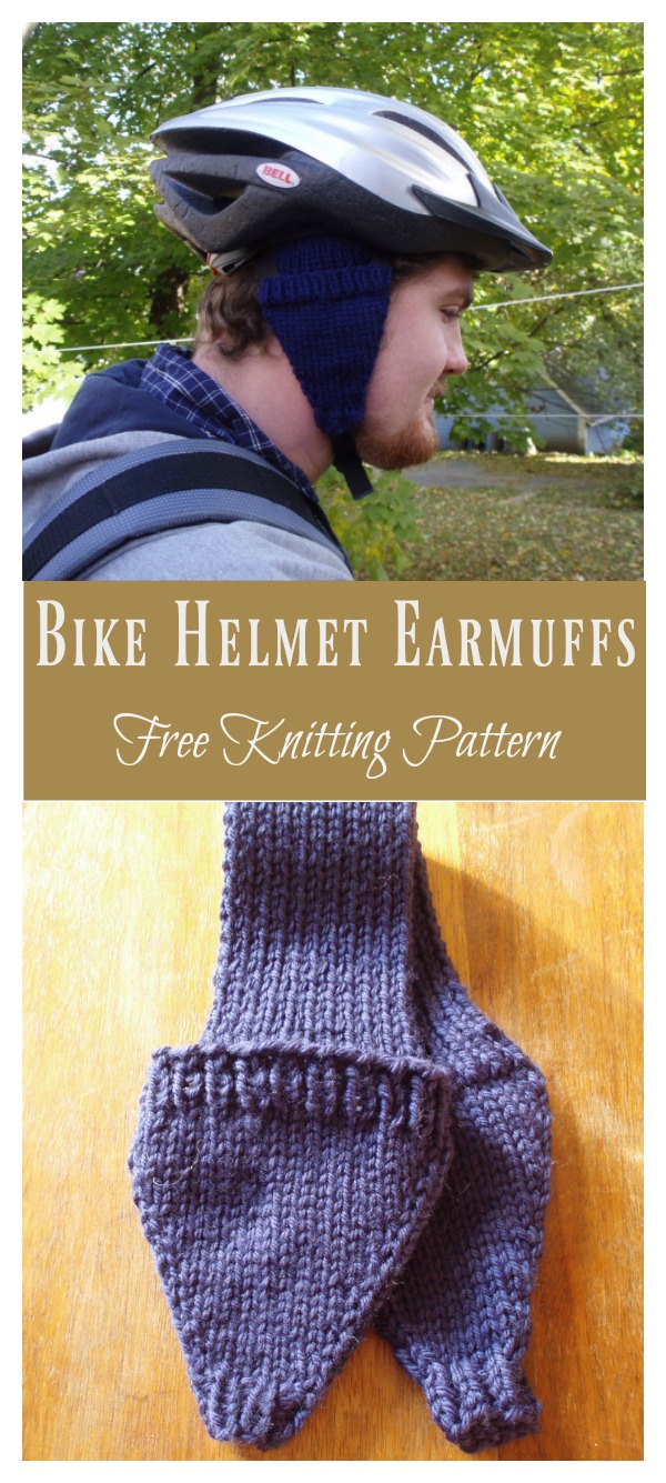 Bike Helmet Earmuffs Free Knitting Pattern 