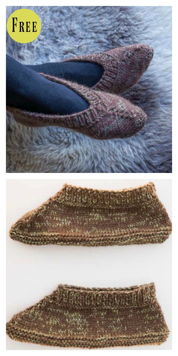Simply Knit Lady's Slippers Free Pattern 