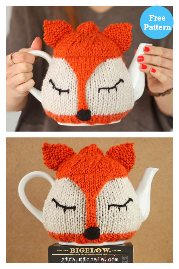 Fox Tea Cosy Free Knitting Pattern