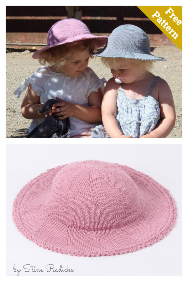 Kids Summer Hat Free Knitting Pattern 