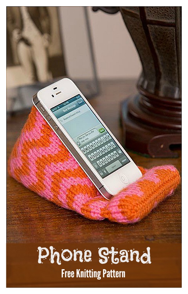 Phone Stand Free Knitting Pattern