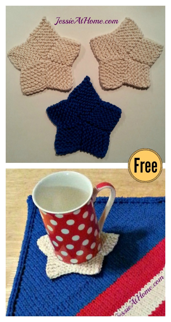 Star Coaster Free Knitting Pattern and Video Tutorial