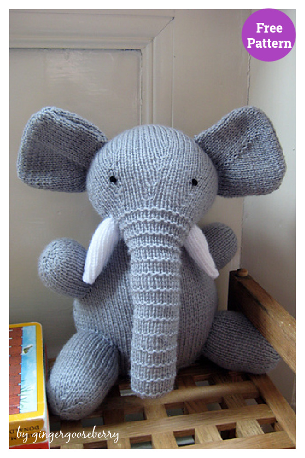 Elephant Free Knitting Pattern 