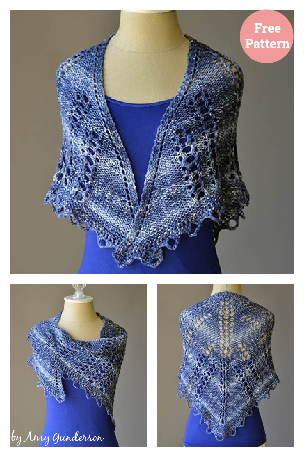 High Tide Shawlette Free Knitting Pattern