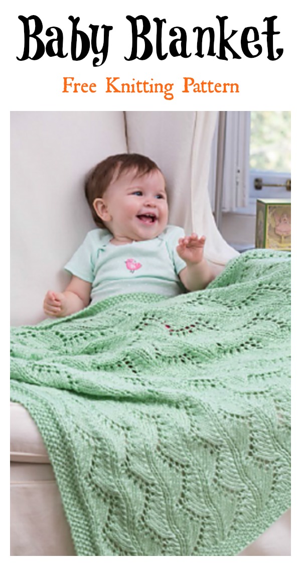 Lace Chevrons Baby Blanket Free Knitting Pattern