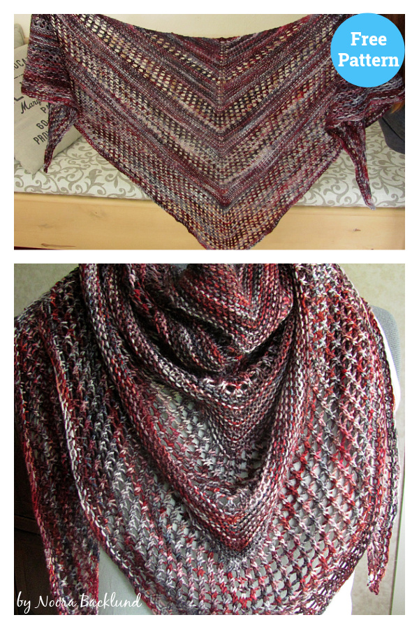 Reyna Triangle Lace Shawl Free Knitting Pattern