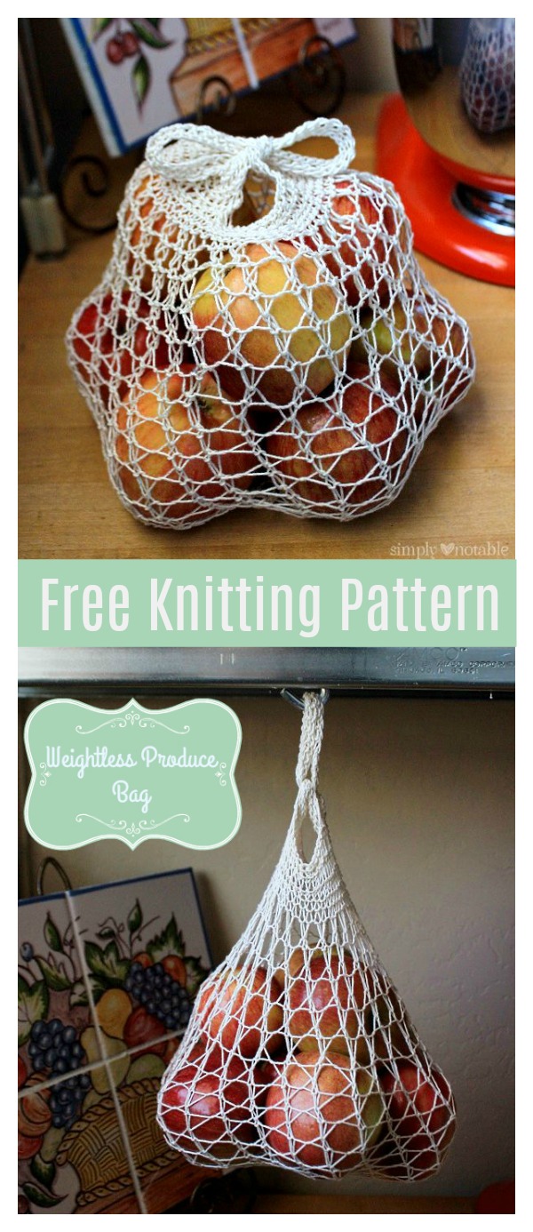 Weightless Mesh Market Bag Free Knitting Pattern
