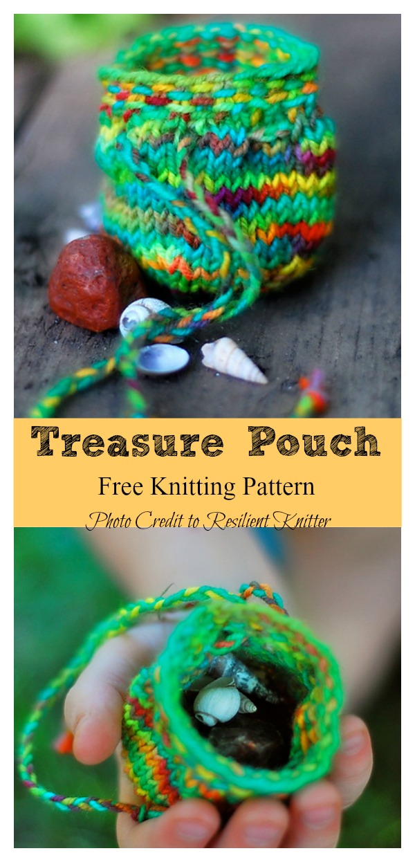 Treasure Pouch Free Knitting Pattern