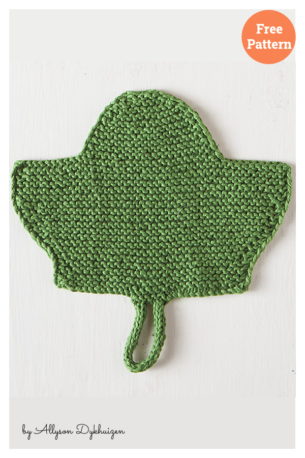 Leaf Dishcloth Free Knitting Pattern