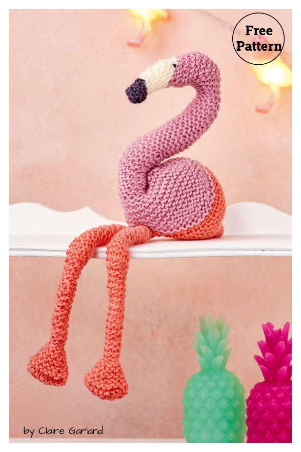 Fancy Flamingo Free Knitting Pattern