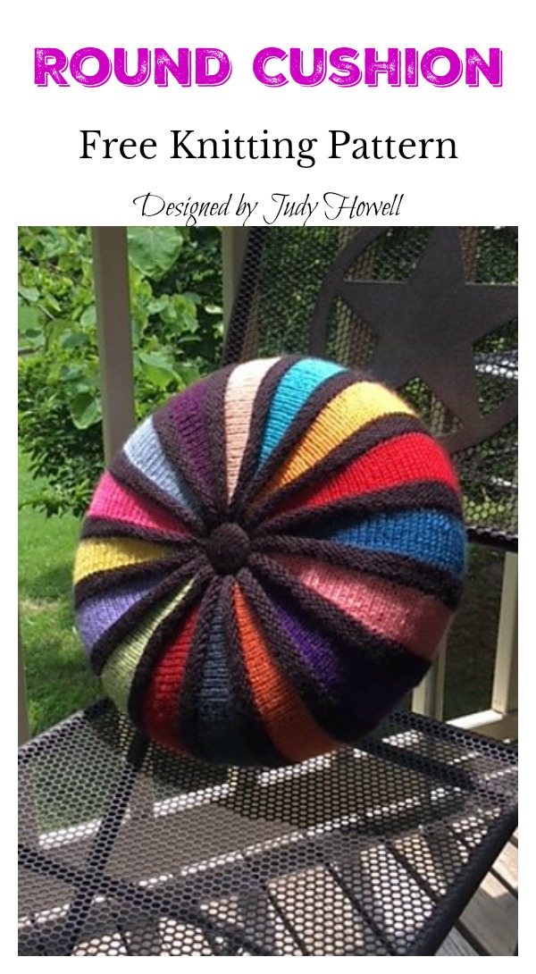 Round Cushion Free Knitting Pattern