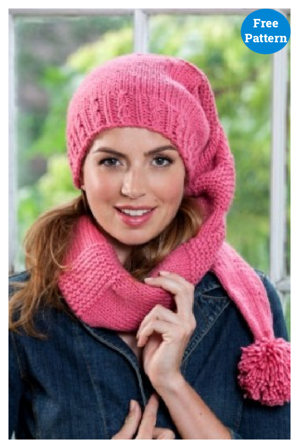 Scarf Hat Duo Free Knitting Pattern