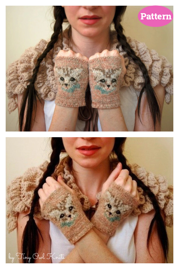 Meow Mitts Knitting Pattern
