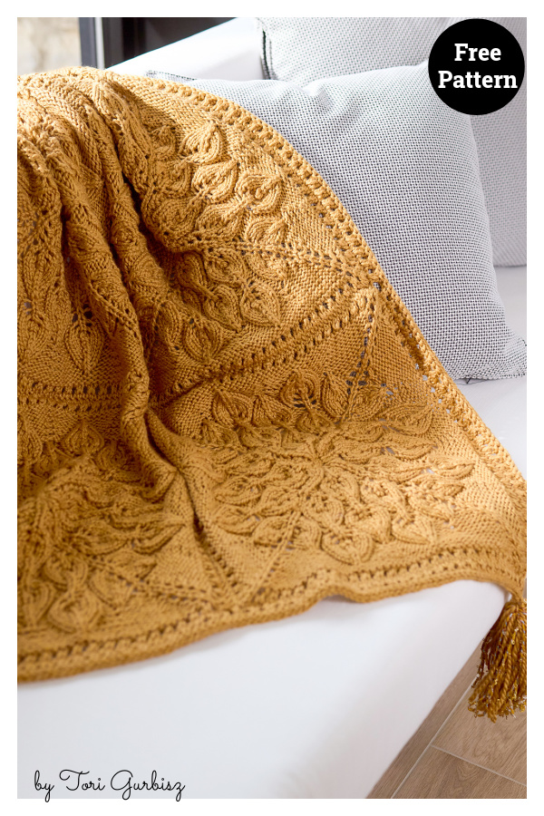 Autumn Glow Blanket Free Knitting Pattern