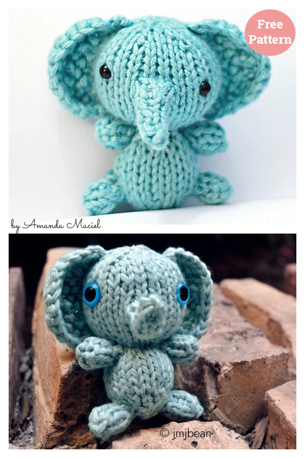 Baby Elephant Amigurumi Free Knitting Pattern
