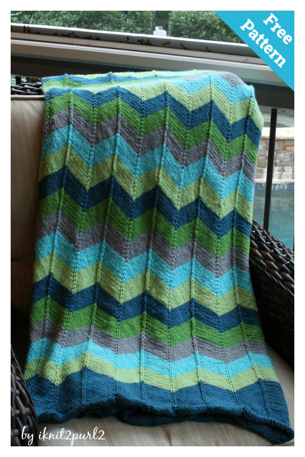 Chevron Baby Blanket Free Knitting Pattern 