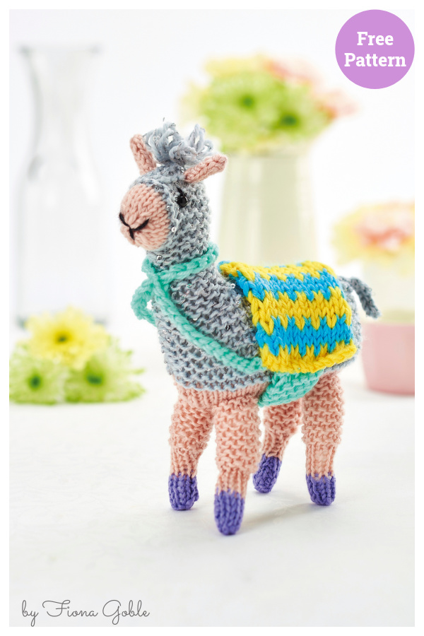 Fizz the Llama Amigurumi Free Knitting Pattern