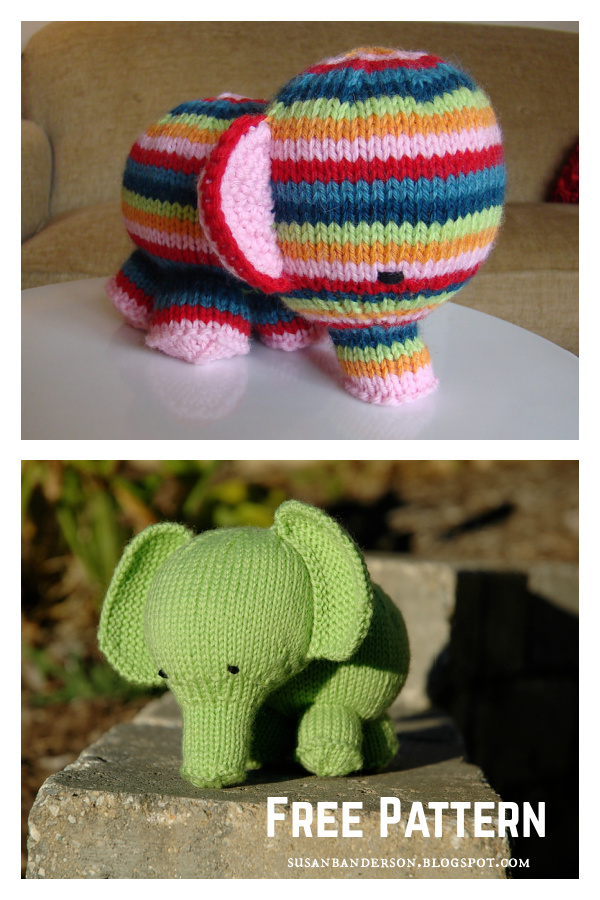 Little Elephant Amigurumi Free Knitting Pattern 