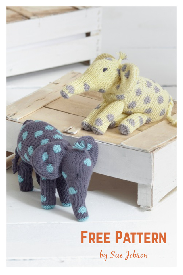 Noah's Ark Elephants Free Knitting Pattern