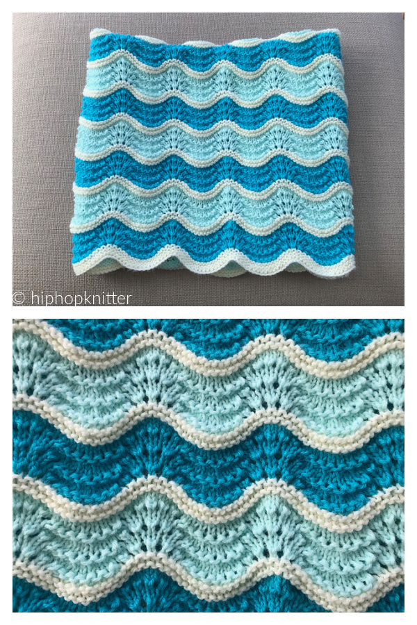 Feather & Fan Baby Blanket Free Knitting Pattern 