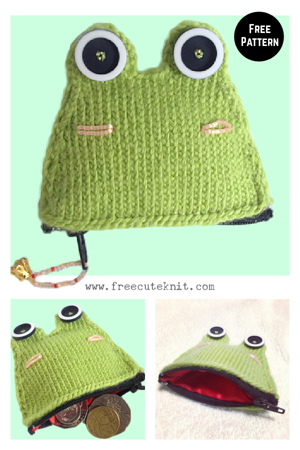 Frog Coin Purse Free Knitting Pattern