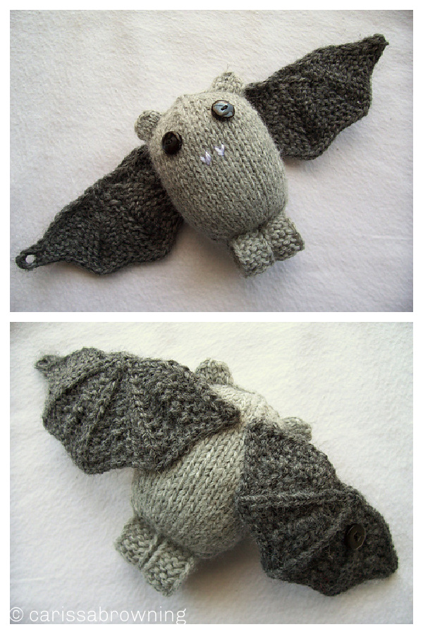 Amigurumi Boo Bat Knitting Pattern 