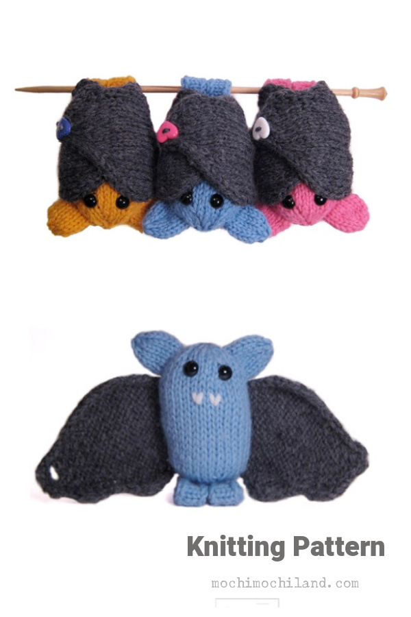 Amigurumi Boo Bat Knitting Pattern 