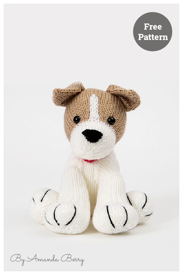 Jack Russell Dog Amigurumi Free Knitting Pattern 