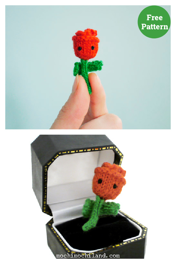Tiny Rose Free Knitting Pattern