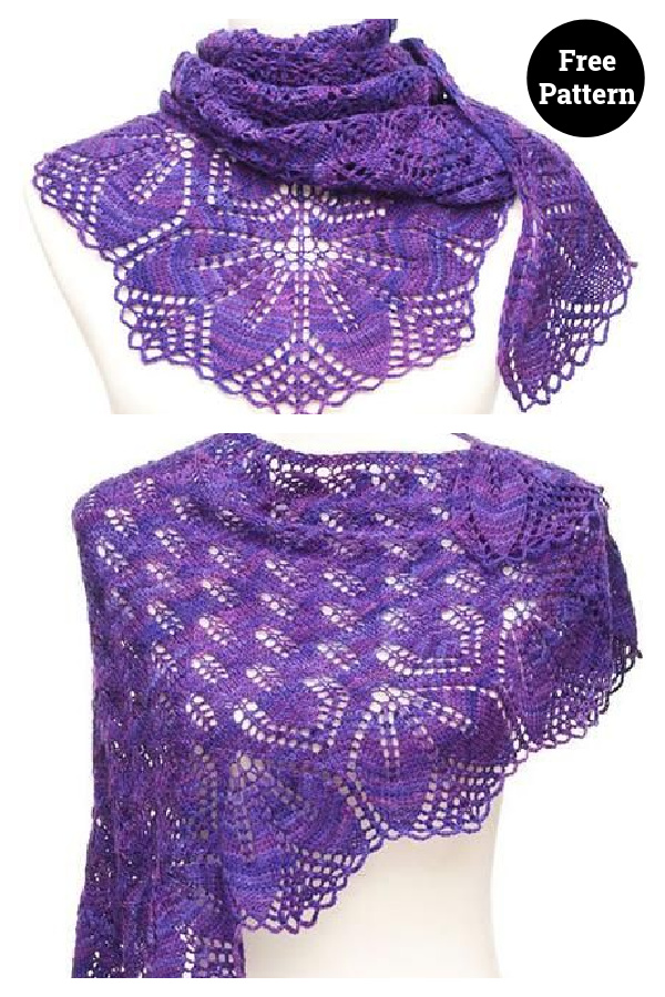 Haruni Lace Shawl Free Knitting Pattern