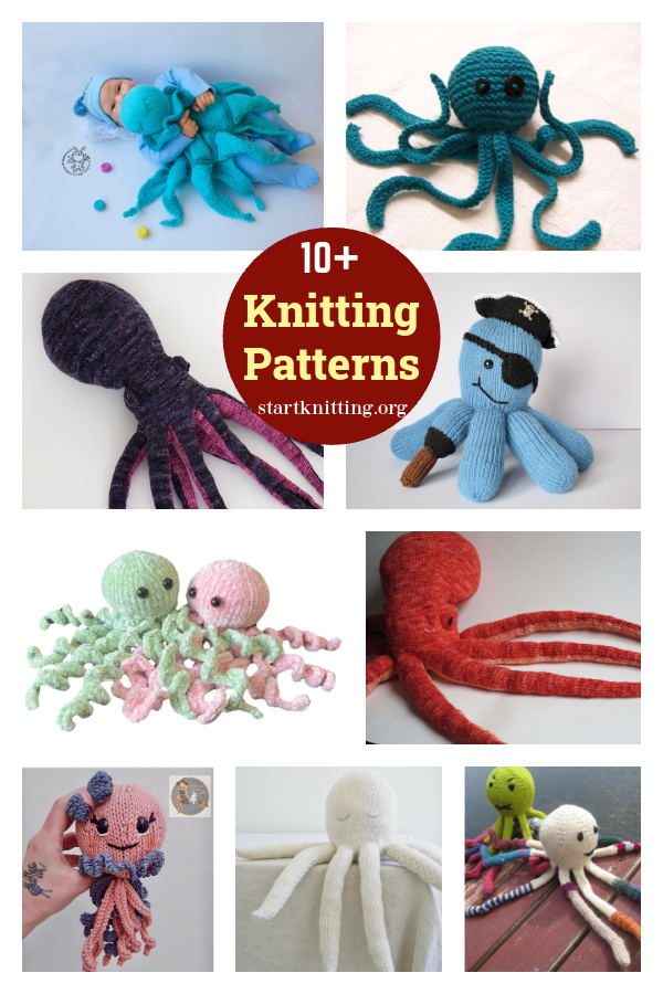 10+ Octopus Soft Toy Knitting Patterns 